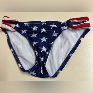 Women's Xhilaration American Flag Star Print Hipster Bikini Bottoms  - XS - VGUC